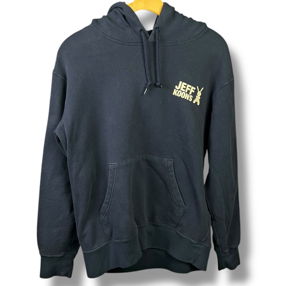 Men's JEFF KOONS x UNIQLO Navy Blue Rabbit Hoodie Size L Japan